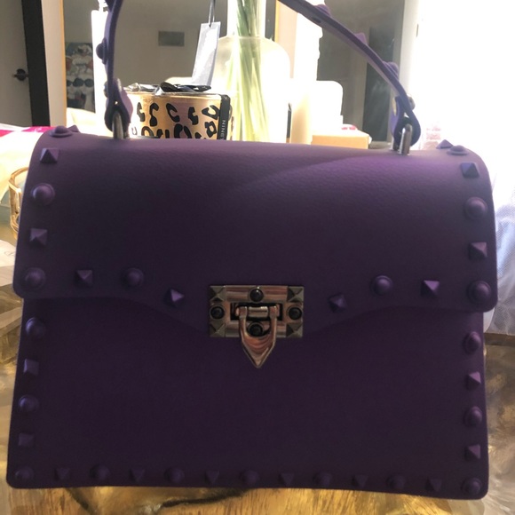 ⭐️Purple Jelly Spiked Bag⭐️ - Picture 3 of 8